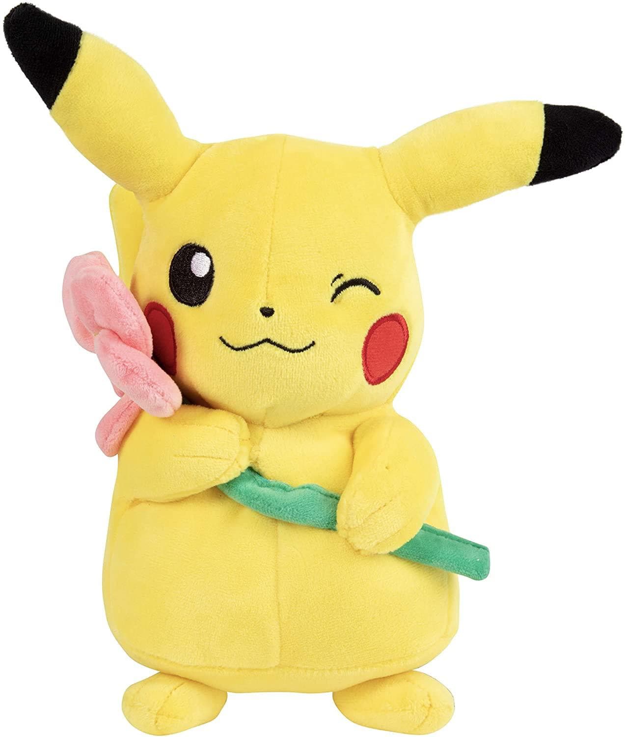 Gaan wandelen compact plan Pikachu Pluche knuffel met Bloem 25 cm Pokémon | pokemonwinkel